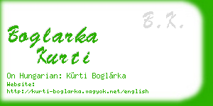 boglarka kurti business card